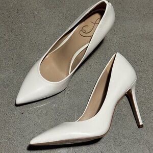 Sam Edelman White Pointed Toe Heels